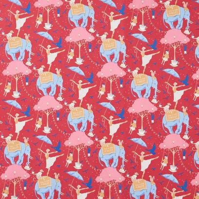 LAST BOLT! Tilda Jubilee Fabric Collection Circus Life Jubilee Red Authentic Premium 100% Cotton Fabrics