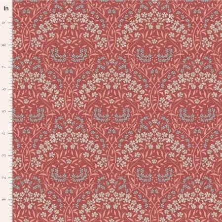 LAST BOLT! Tilda Sanctuary Fabric Collection Larissa Rhubarb Authentic Premium 100% Cotton Fabrics