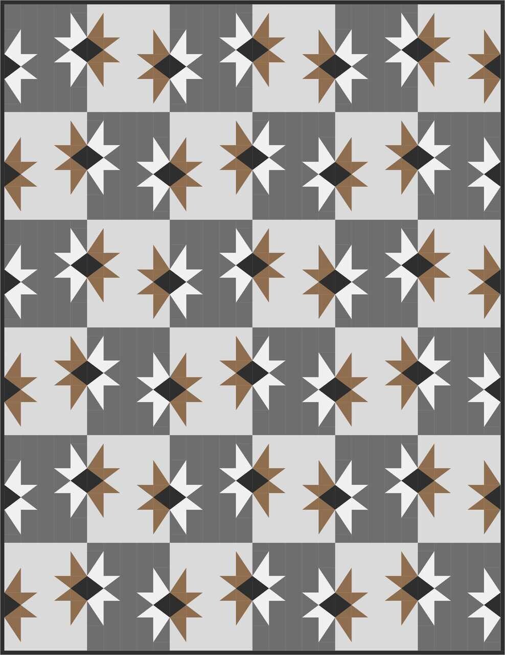 PDF Cotton Street Commons Westminster Way Quilt Pattern #262 Finished Size: 60"x78"