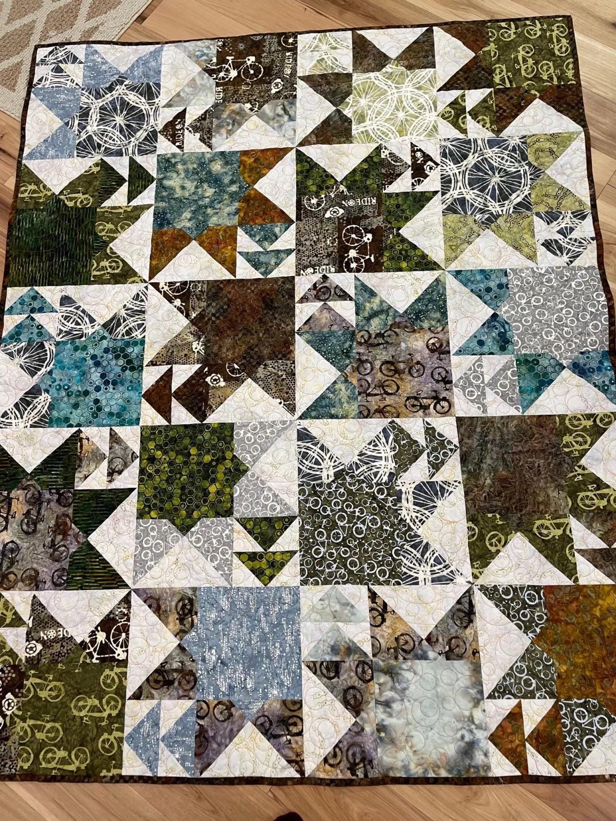 Doug Leko Antler Quilt Designs Crown & Anchor Quilt Pattern - 3 Size Variations Per Pattern
