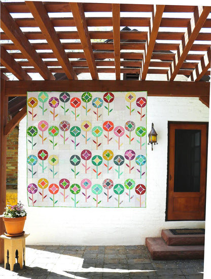 Sew Kind of Wonderful Flower Pop Quilt Pattern Finished Size 76”x77”