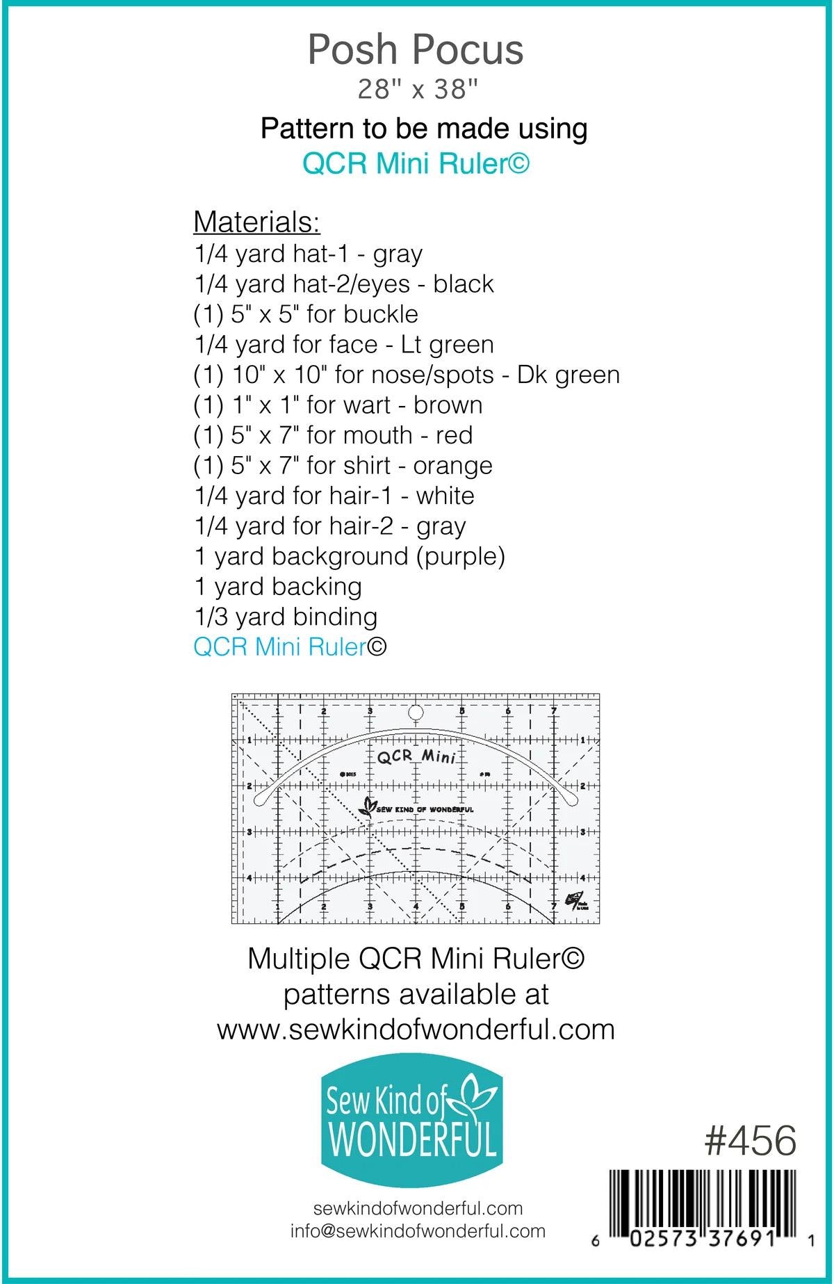Sew Kind of Wonderful Posh Pocus Wallhanging Pattern Finished Size 28”x38”
