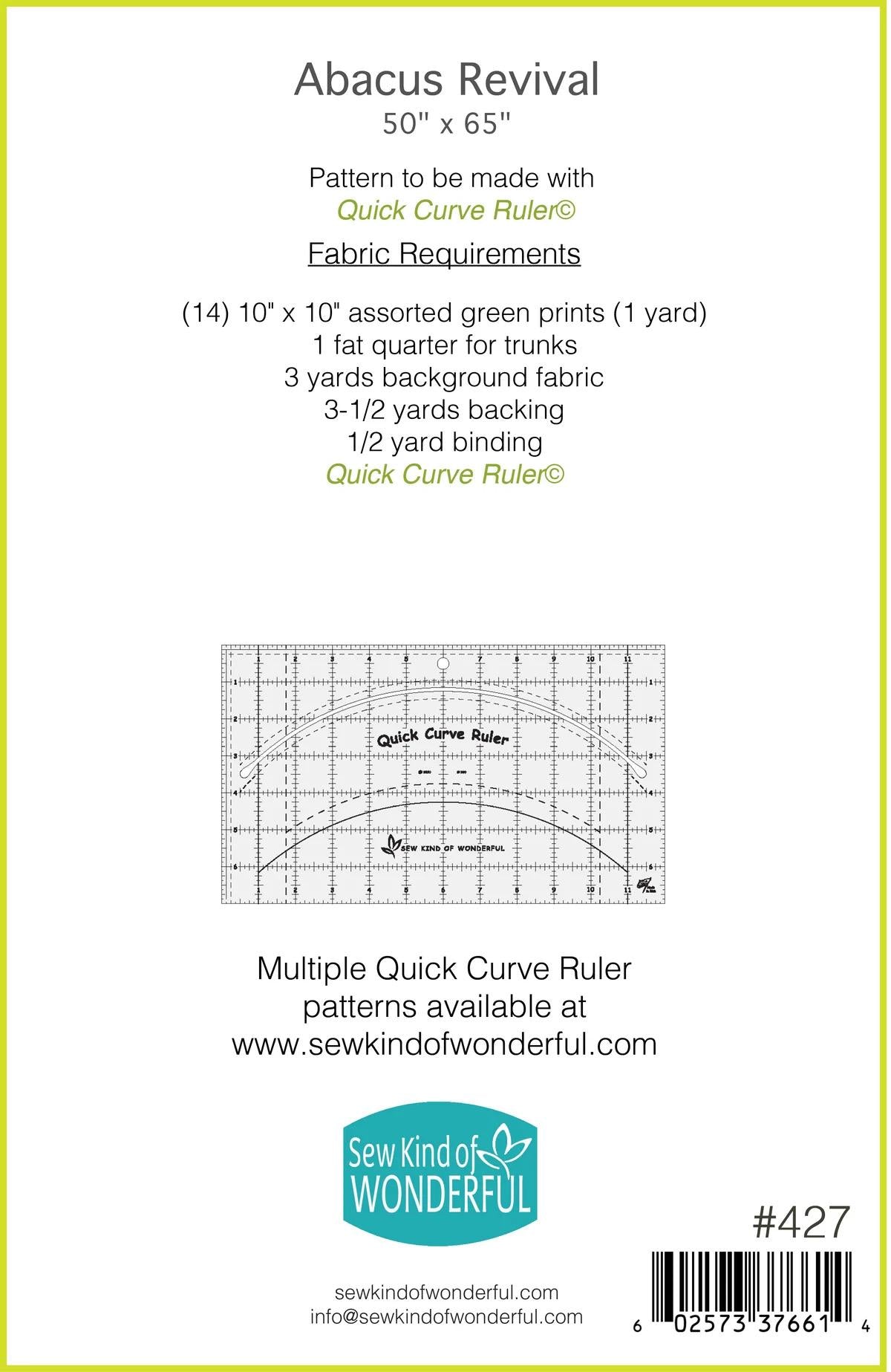 Sew Kind of Wonderful Abacus Revival Quilt Pattern Finished Size 50”x65”