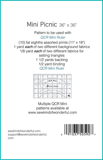 Sew Kind of Wonderful Mini Picnic Quilt Pattern Finished Size 45"x45"