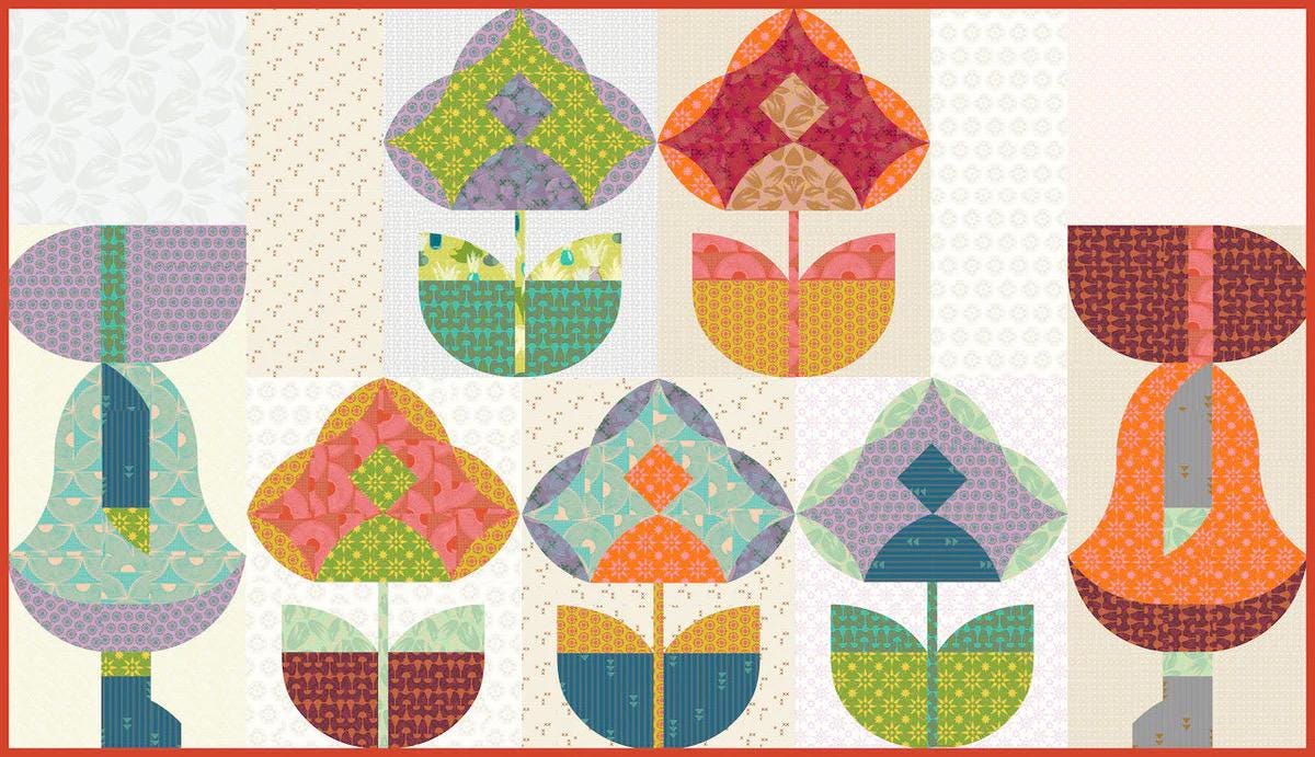 Sew Kind of Wonderful Boho Holly Quilt Pattern Finished Size: 60"x68"
