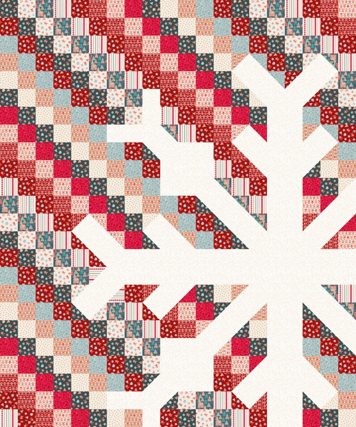 LIMITED EDITION!! Lewis & Irene Snowflake Quilt Kit Featuring Lewis and Irene Gingerbread Season Fabric Collection Finished Size: 60"x72"
