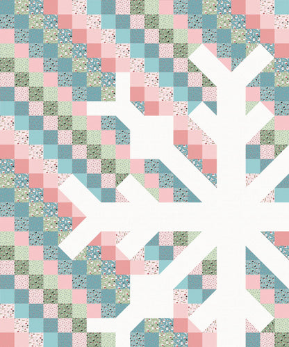 LIMITED EDITION!! Modern Hand Craft Snowflake Quilt Kit Featuring Poppie Cotton Frost & Flurry Fabric Collection Finished Size: 60"x72"