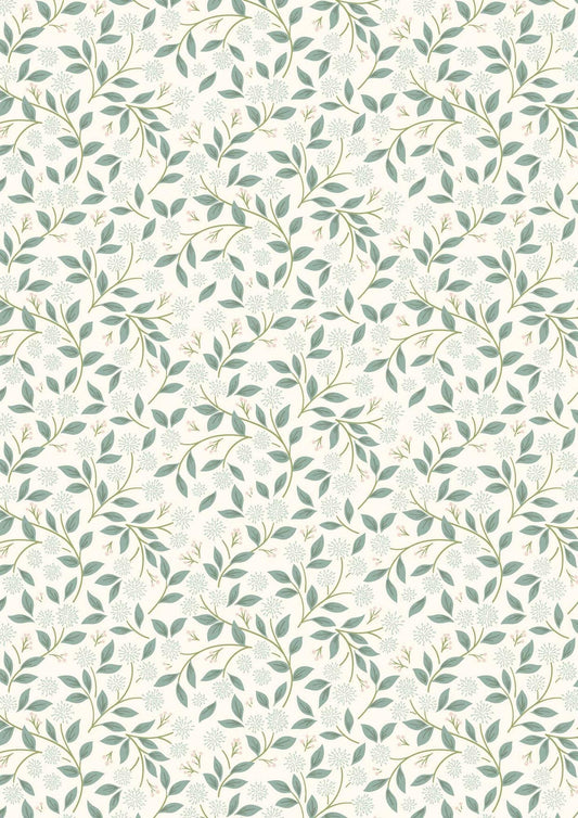 Lewis & Irene Sky Garden Fabric Collection Ivy Trail on Cream CC59.1 Authentic Premium 100% Cotton Quilt Shop Quality Fabrics