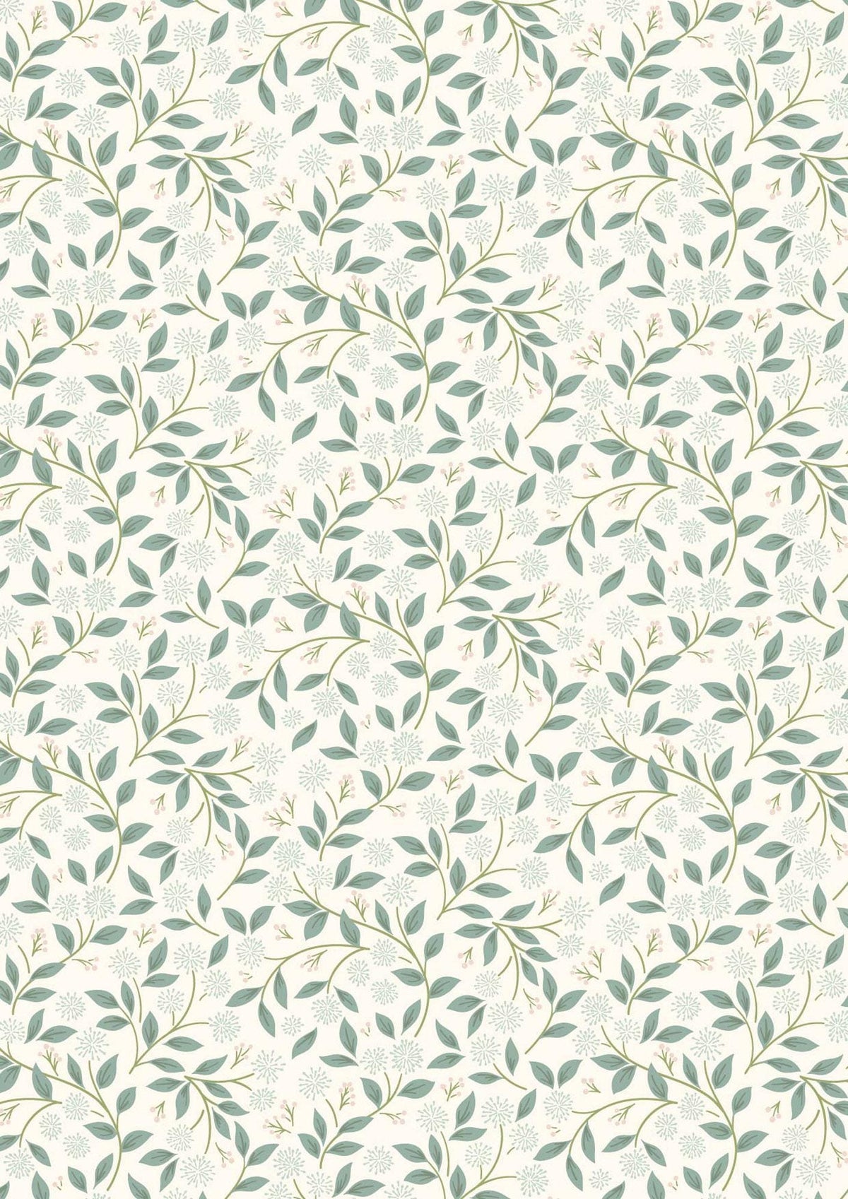 END OF BOLT 16" Lewis & Irene Sky Garden Fabric Collection Ivy Trail on Cream CC59.1