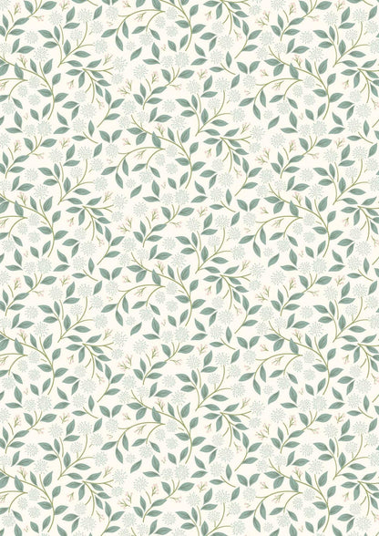 END OF BOLT 16" Lewis & Irene Sky Garden Fabric Collection Ivy Trail on Cream CC59.1