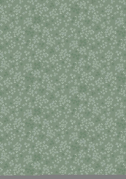 Lewis & Irene Sky Garden Fabric Collection Wintersweet on Green Gray CC60.2 Authentic Premium 100% Cotton Quilt Shop Quality Fabrics
