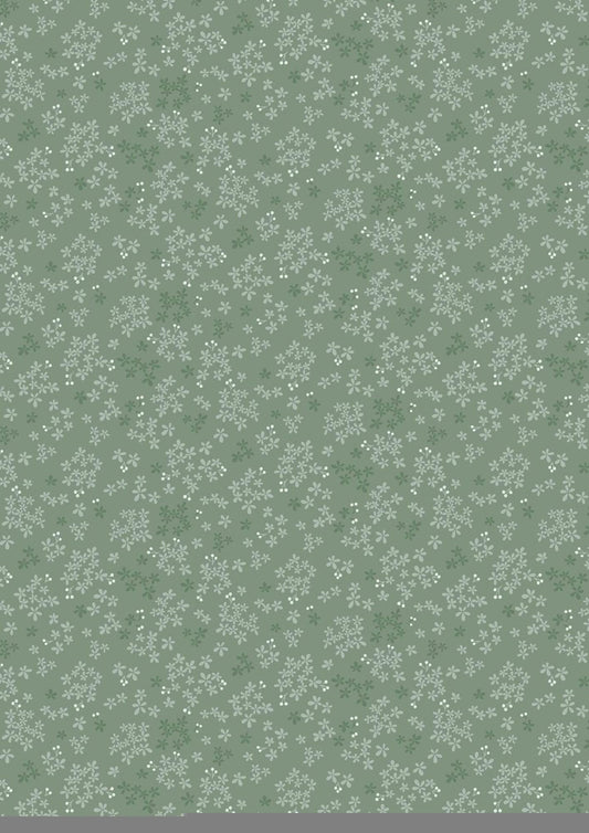 Lewis & Irene Sky Garden Fabric Collection Wintersweet on Green Gray CC60.2 Authentic Premium 100% Cotton Quilt Shop Quality Fabrics