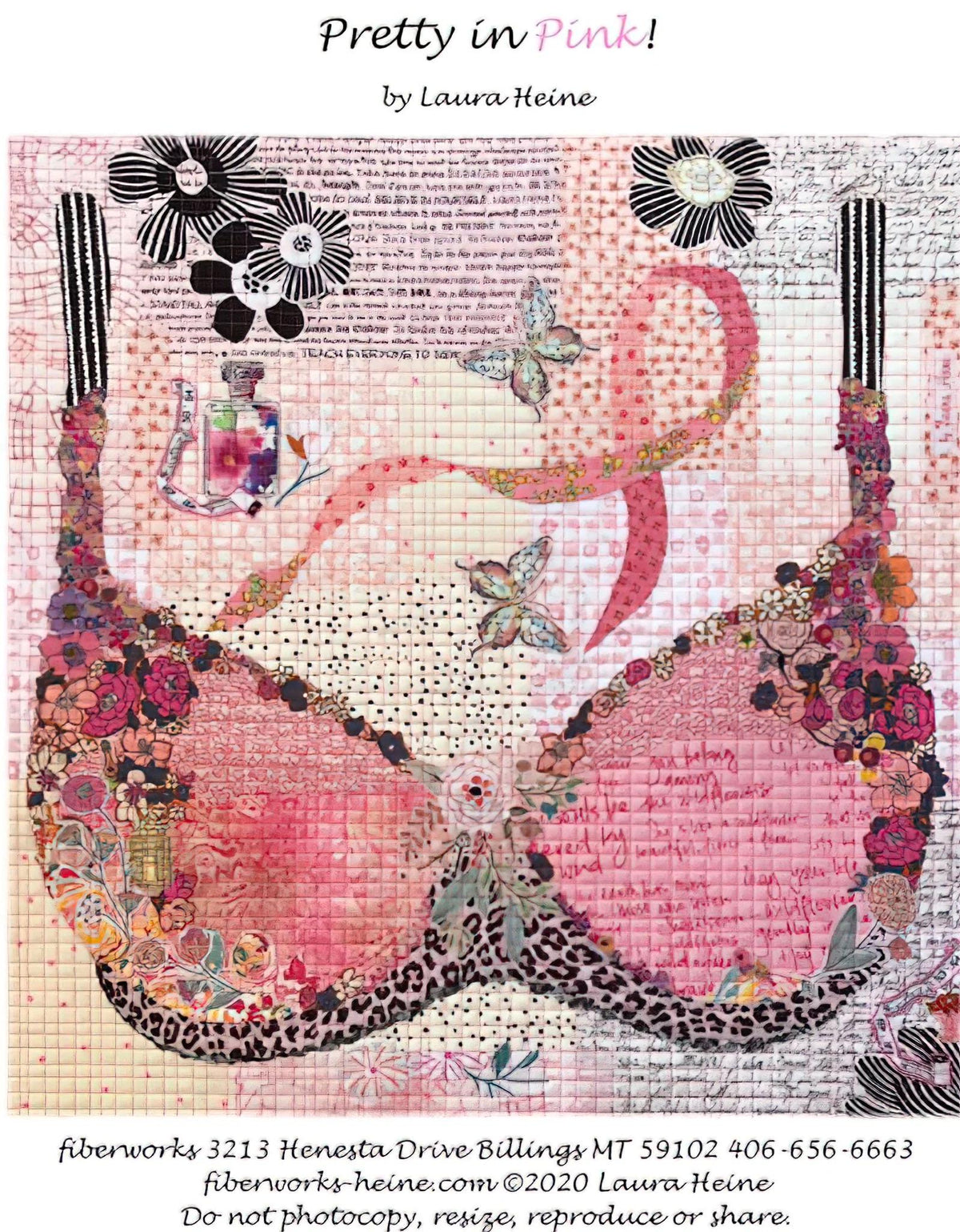 Fiberworks Laura Heine Pretty in Pink Wall Quilt Pattern Finished Size: 25"x25"
