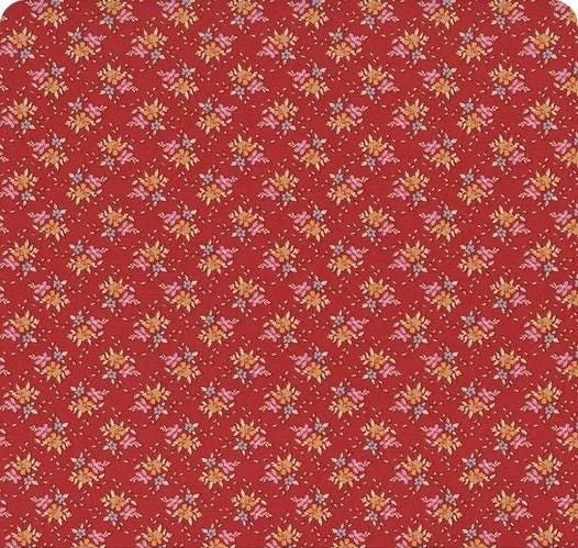 Tilda Creating Memories Winter Reds & Greens Fabric Collection Frida Red Authentic Premium 100% Cotton Fabrics