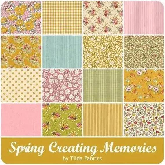 Tilda Creating Memories Spring and Easter Pastels Fabric Collection Harper Yellow Authentic Premium 100% Cotton Fabrics