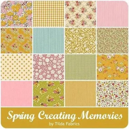 Tilda Creating Memories Spring and Easter Pastels Fabric Collection Harper Yellow Authentic Premium 100% Cotton Fabrics