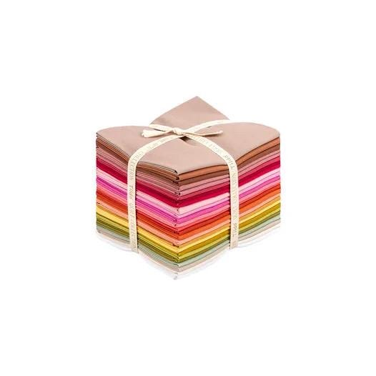 Tilda Solids Warm Colors Fabric Collection 25pc Fat Quarter Bundle