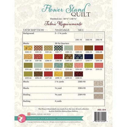 It's Sew Emma Kim Diehl Flower Stand Quilt Pattern ISE-314