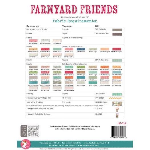 It’s Sew Emma Farm Yard Friends Quilt Pattern ISE-318