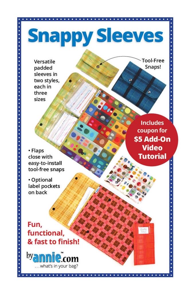 ByAnnie Snappy Sleeves Pattern - 3 Size Variations Per Pattern (14 Colors of 18"x54" Mesh Packs Sold Separately)