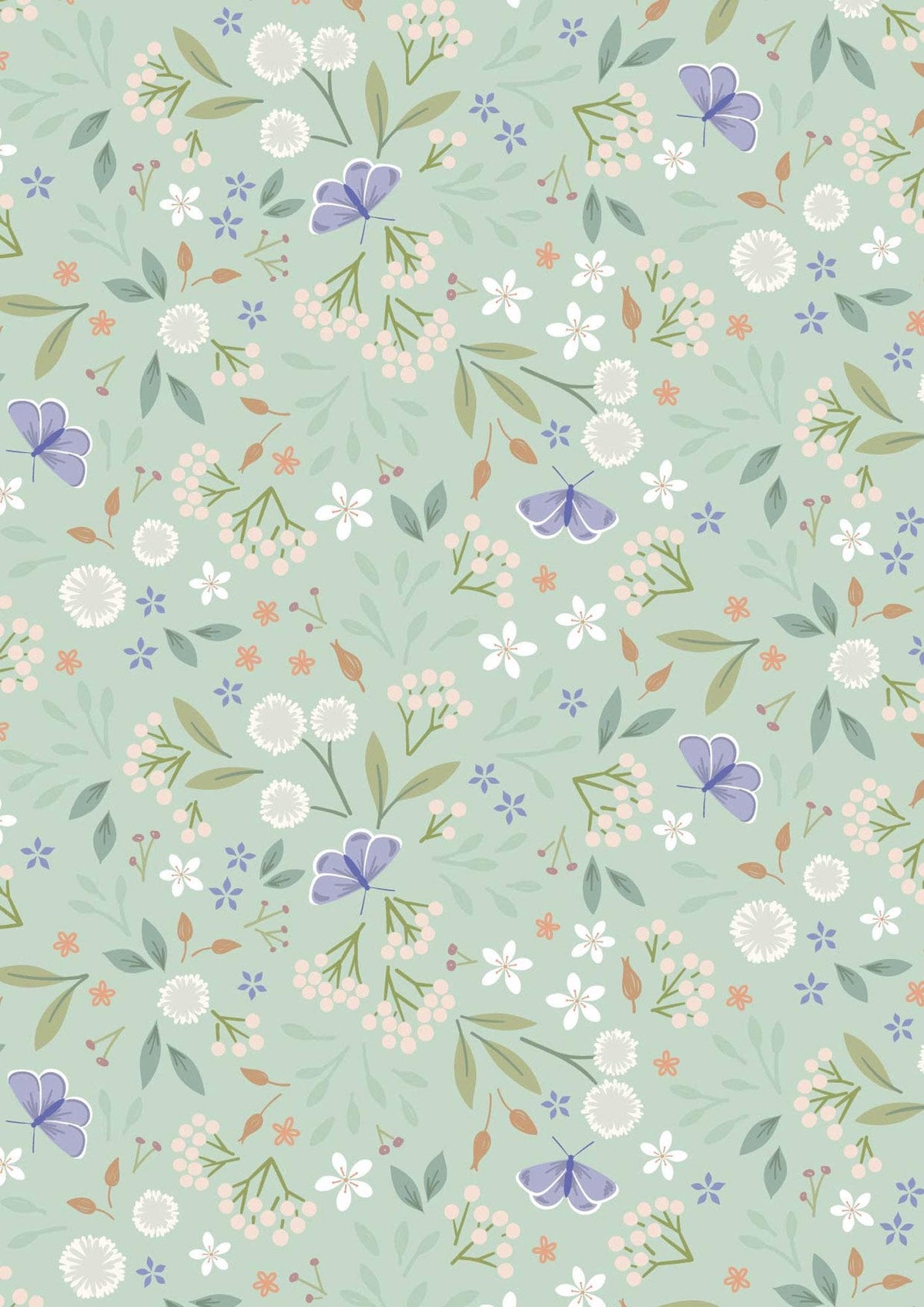 Lewis & Irene Sky Garden Fabric Collection Floral Odyssey on Misty Jade CC57.1 Authentic Premium 100% Cotton Quilt Shop Quality Fabrics