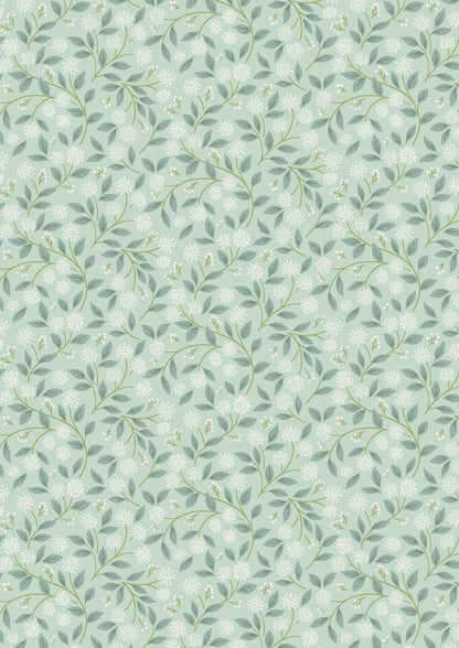 Lewis & Irene Sky Garden Fabric Collection Ivy Trail on Misty Jade CC59.2 Authentic Premium 100% Cotton Quilt Shop Quality Fabrics