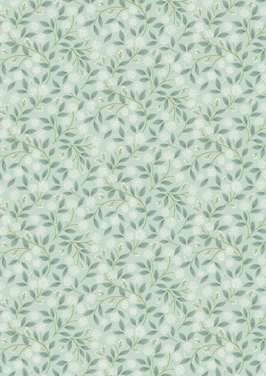 Lewis & Irene Sky Garden Fabric Collection Ivy Trail on Misty Jade CC59.2 Authentic Premium 100% Cotton Quilt Shop Quality Fabrics