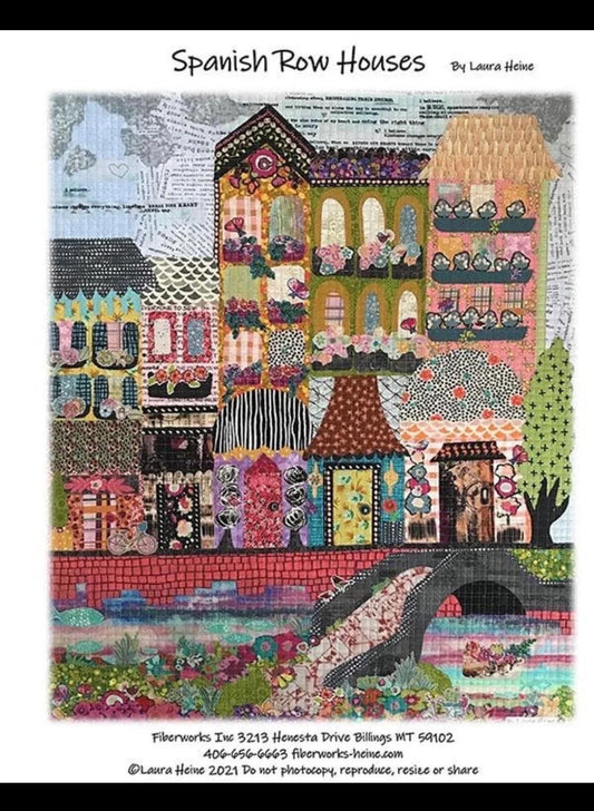 Fiberworks Laura Heine Spanish Row Houses Wall Pattern Finished Size: 25"x34"