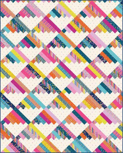 Modernly Morgan Scrap Mountains Quilt Pattern - 3 Size Variations Per Pattern MM-035
