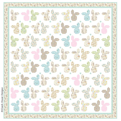 Coach House Designs Bunny Town Quilt Pattern Finished Size: 76"x78"