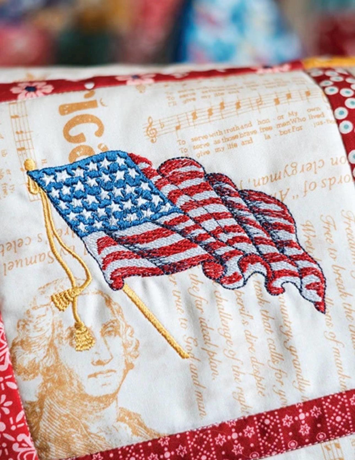 Riley Blake Lori Holt America The Beautiful Machine Embroidery Home Decor Projects Collection USB