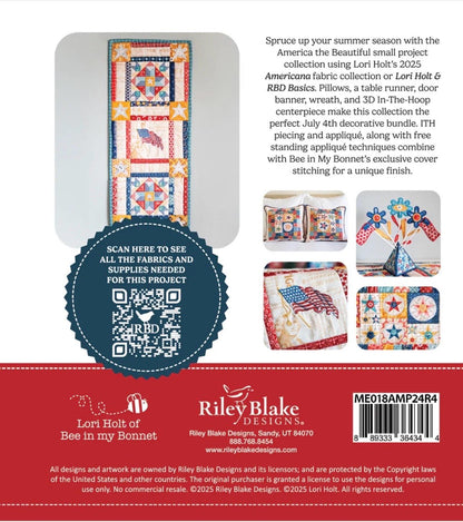 Riley Blake Lori Holt America The Beautiful Machine Embroidery Home Decor Projects Collection USB