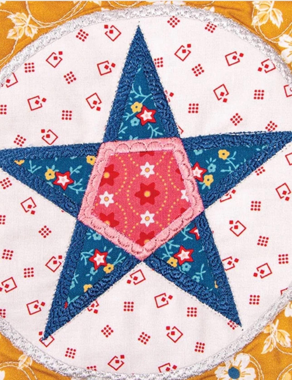 Riley Blake Lori Holt Farmhouse Star Quilt Machine Embroidery USB