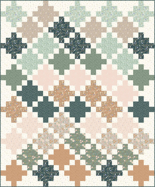 LIMITED EDITION Lo & Behold Celtic Crossing Quilt Kit Featuring Lewis and Irene Sky Garden Fabric Collection