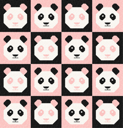 LIMITED EDITION!! Cotton and Joy Pandamonium Quilt Kit Featuring Lewis & Irene Bumbleberries Fabric Collection - Baby or Throw Size