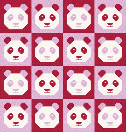 LIMITED EDITION!! Cotton and Joy Pandamonium Quilt Kit Featuring Lewis & Irene Bumbleberries Fabric Collection - Baby or Throw Size