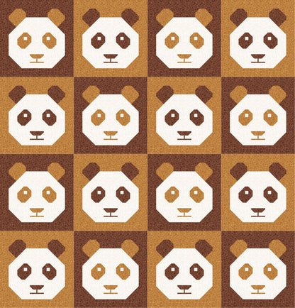 LIMITED EDITION!! Cotton and Joy Pandamonium Quilt Kit Featuring Lewis & Irene Bumbleberries Fabric Collection - Baby or Throw Size