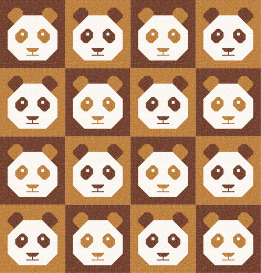 LIMITED EDITION!! Cotton and Joy Pandamonium Quilt Kit Featuring Lewis & Irene Bumbleberries Fabric Collection - Baby or Throw Size