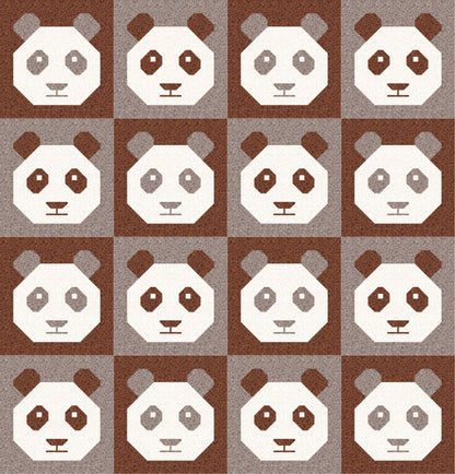 LIMITED EDITION!! Cotton and Joy Pandamonium Quilt Kit Featuring Lewis & Irene Bumbleberries Fabric Collection - Baby or Throw Size