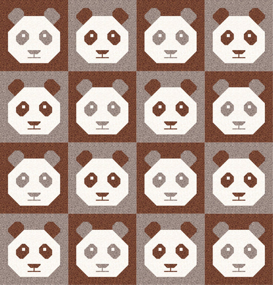 LIMITED EDITION!! Cotton and Joy Pandamonium Quilt Kit Featuring Lewis & Irene Bumbleberries Fabric Collection - Baby or Throw Size