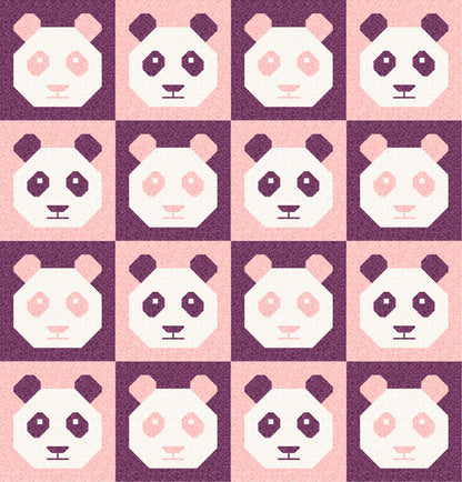 LIMITED EDITION!! Cotton and Joy Pandamonium Quilt Kit Featuring Lewis & Irene Bumbleberries Fabric Collection - Baby or Throw Size
