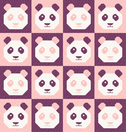 LIMITED EDITION!! Cotton and Joy Pandamonium Quilt Kit Featuring Lewis & Irene Bumbleberries Fabric Collection - Baby or Throw Size