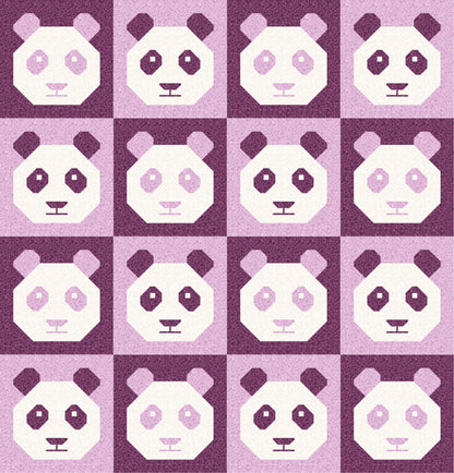 LIMITED EDITION!! Cotton and Joy Pandamonium Quilt Kit Featuring Lewis & Irene Bumbleberries Fabric Collection - Baby or Throw Size