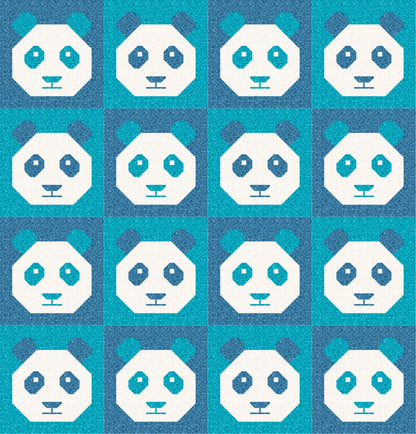 LIMITED EDITION!! Cotton and Joy Pandamonium Quilt Kit Featuring Lewis & Irene Bumbleberries Fabric Collection - Baby or Throw Size