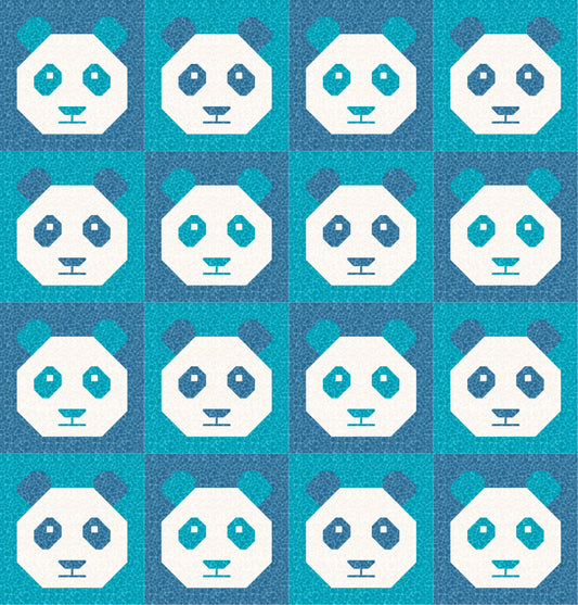 LIMITED EDITION!! Cotton and Joy Pandamonium Quilt Kit Featuring Lewis & Irene Bumbleberries Fabric Collection - Baby or Throw Size