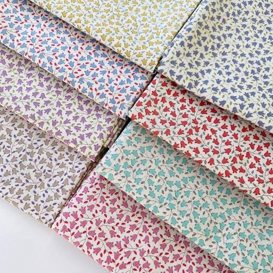 Tilda Basics Sophie Basics Fabric Collection 8pc Fat Eighth Bundle Authentic Premium 100% Cotton Fabrics