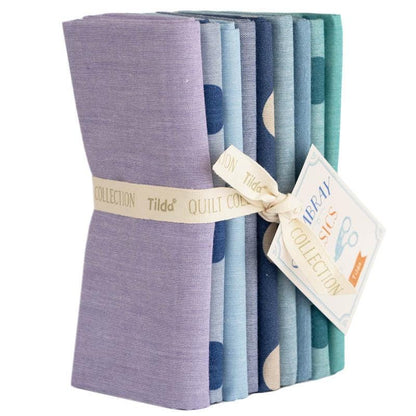 Tilda Basics Seasonal Chambray Summer Fabric Collection 9pc Fat Quarter Bundle Authentic Premium 100% Cotton Fabrics