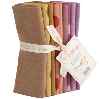 Tilda Basics Seasonal Chambray Autumn Fabric Collection 9pc Fat Quarter Bundle Authentic Premium 100% Cotton Fabrics