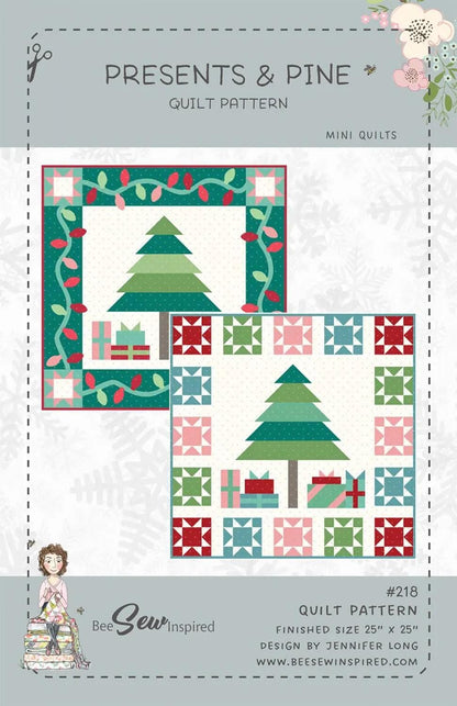 Sew-a-Story By Jennifer Long Presents & Pine Quilt Pattern Finished Size: 25"x25"