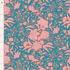 LAST BOLT! Tilda Bloomsville Fabric Collection Abloom Petrol Authentic Premium 100% Cotton Fabrics